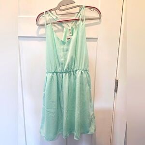 NWT Pink Owl Mint Green Strappy Mini Dress – Size Small, Crisscross Back